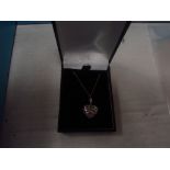 925 silver heart pendant and chain