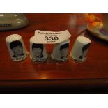 Set of china thimbles 'Beatles'