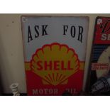 Large tin Shell sign