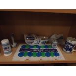 Selection of carlton ware and delft advertising items