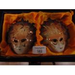 Pair of ceramic face masks