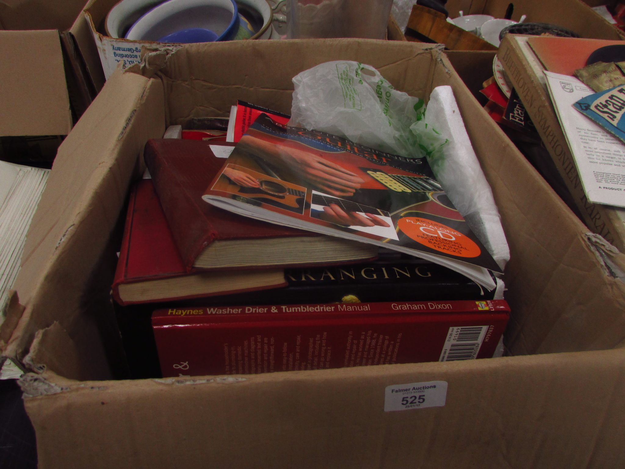 Box of various books