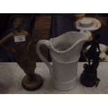 Port Merion jug / spelter figure and 1 other