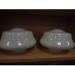 Pair of white glass shades