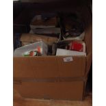 Large box of car spares and bulbs