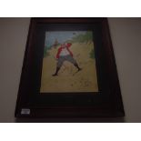 Framed golf print