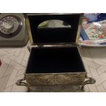 Silver coloured jewellery box