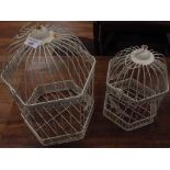 2 ornamental bird cages