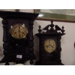 American wall clock and a shelf clock