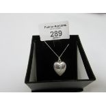 925 silver heart locket and chain