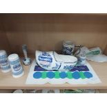 Selection of Carlton ware + Delft Heineken advertising items