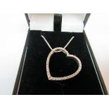 925 silver heart pendant and chain