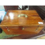 Blonde mahogany storage box