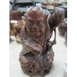 Chinese carved wood diety