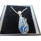 925 silver drop pendant and chain