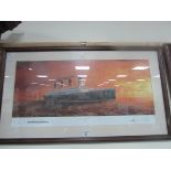 framed Titanic print 'Titanics Last Sunset'