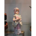 Royal Worcester figure girl with fan