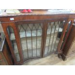 Walnut 1930's display cabinet ball &claw feet