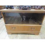 Modern wood / glass door T.V. cabinet