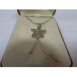 925 silver flower pendant and chain