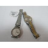 A Seiko quartz watch and Citizen quartz ladies watch, both working.