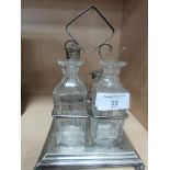 Silver base condiment set