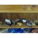 13 various elephant figures