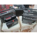 6 various radio cassettes including Roberts, Sony etc.