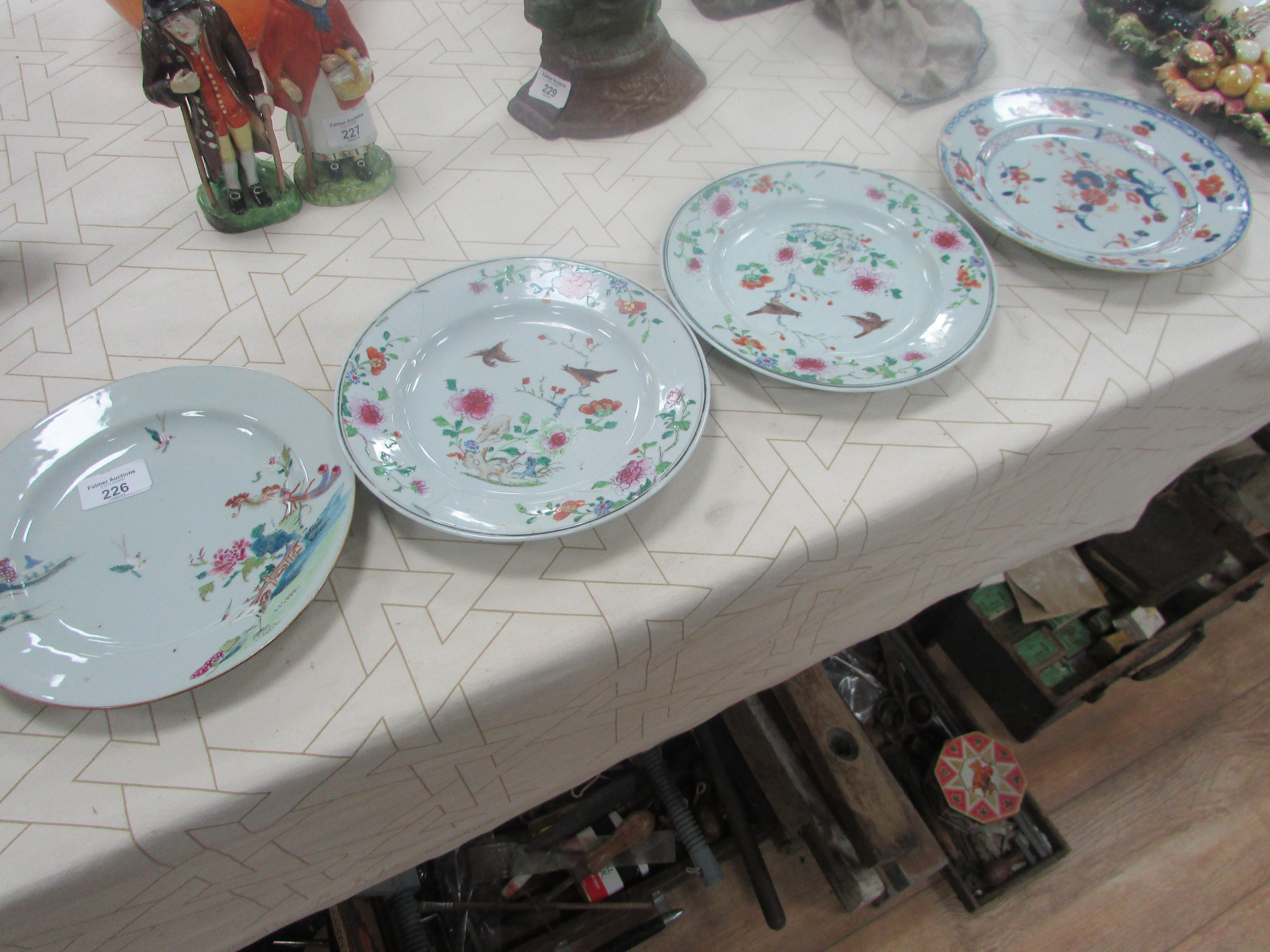 4 x 18thC Chinese plates a/f