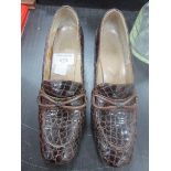 Pair of Italian crocodile shoes