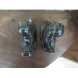 Onyx hippo bookends