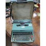 Olivetti typewriter in case