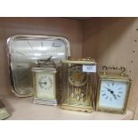 3 carriage clocks + Seiko wall clock