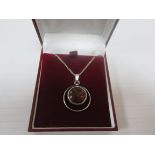 925 silver amber pendant and chain