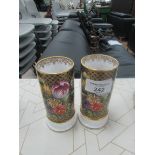 Pair spode spill vases