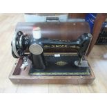 Wooden Singer sewing machine