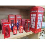 Various telephone money boxes + others