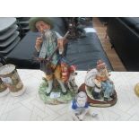 Bing and Grundal figure, Capo Di Monte figure + 1 other