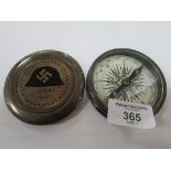 Brass World War 2 style heavy compass