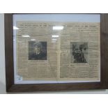 Framed Titanic news print