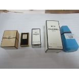 4 Chanel perfume bottles No.19 edition full and 1 Chacherel lulu full