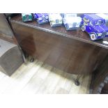 Dark wood drop leaf table