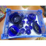 Quantity blue glass liners