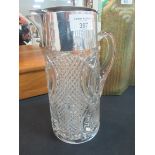 Cut glass claret jug