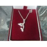 925 silver dolphin pendant and chain