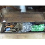 Wooden chest full of misc tools