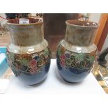 Pair of Doulton stoneware vases