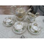 Victorian Staffordshire 8 piece part tea service