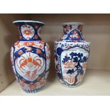 2 x Imari vases