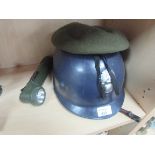 French helmet / beret / military flashlight